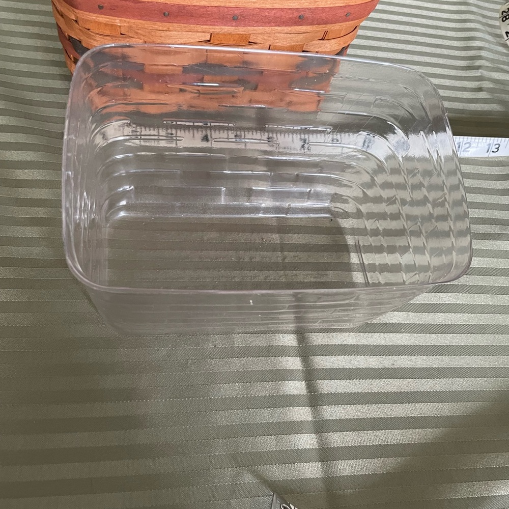 Longaberger Woven Wood Decorative Basket with Plastic Liner - Brown - Picture 6 of 9